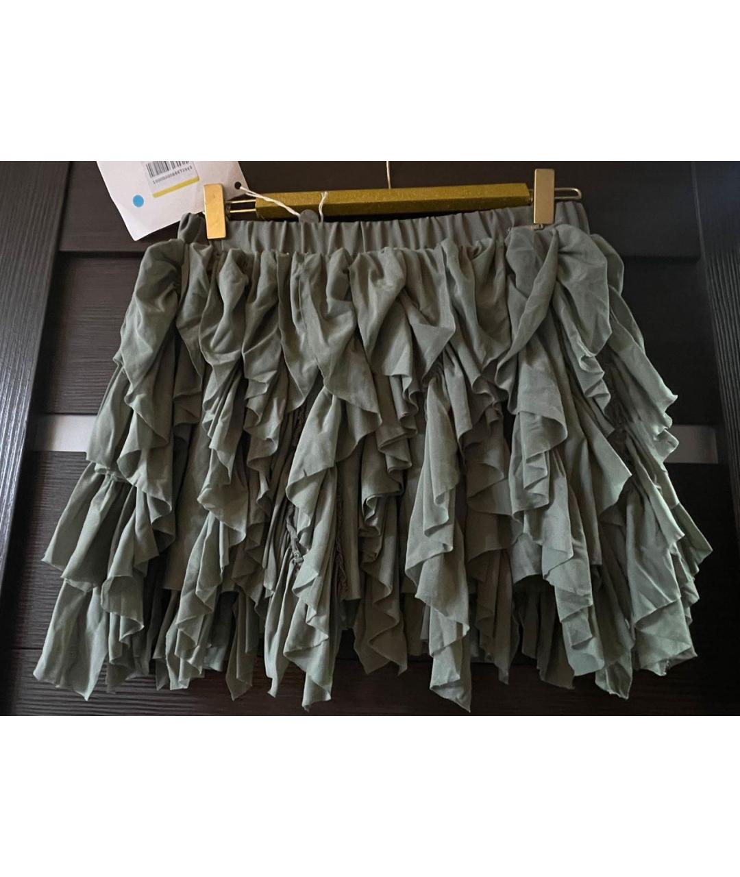 TWIN-SET Антрацитовая полиэстеровая юбка, фото 4