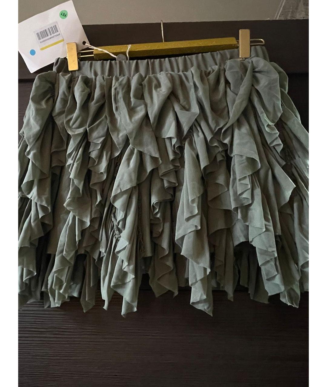 TWIN-SET Антрацитовая полиэстеровая юбка, фото 2