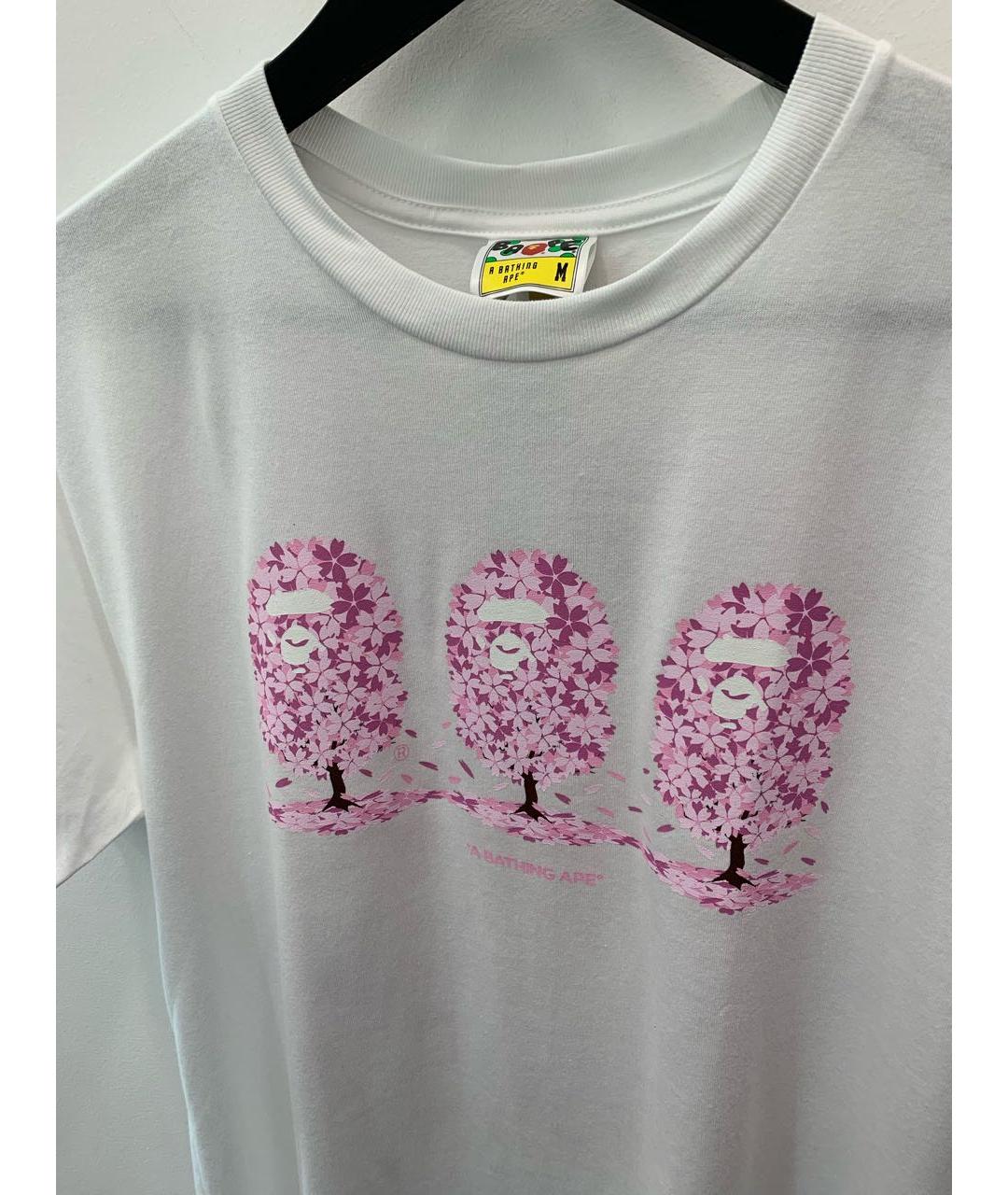A BATHING APE Белая хлопковая футболка, фото 4