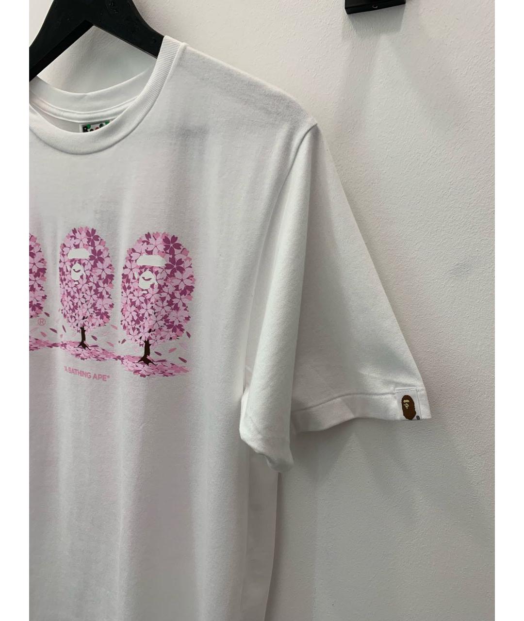 A BATHING APE Белая хлопковая футболка, фото 3