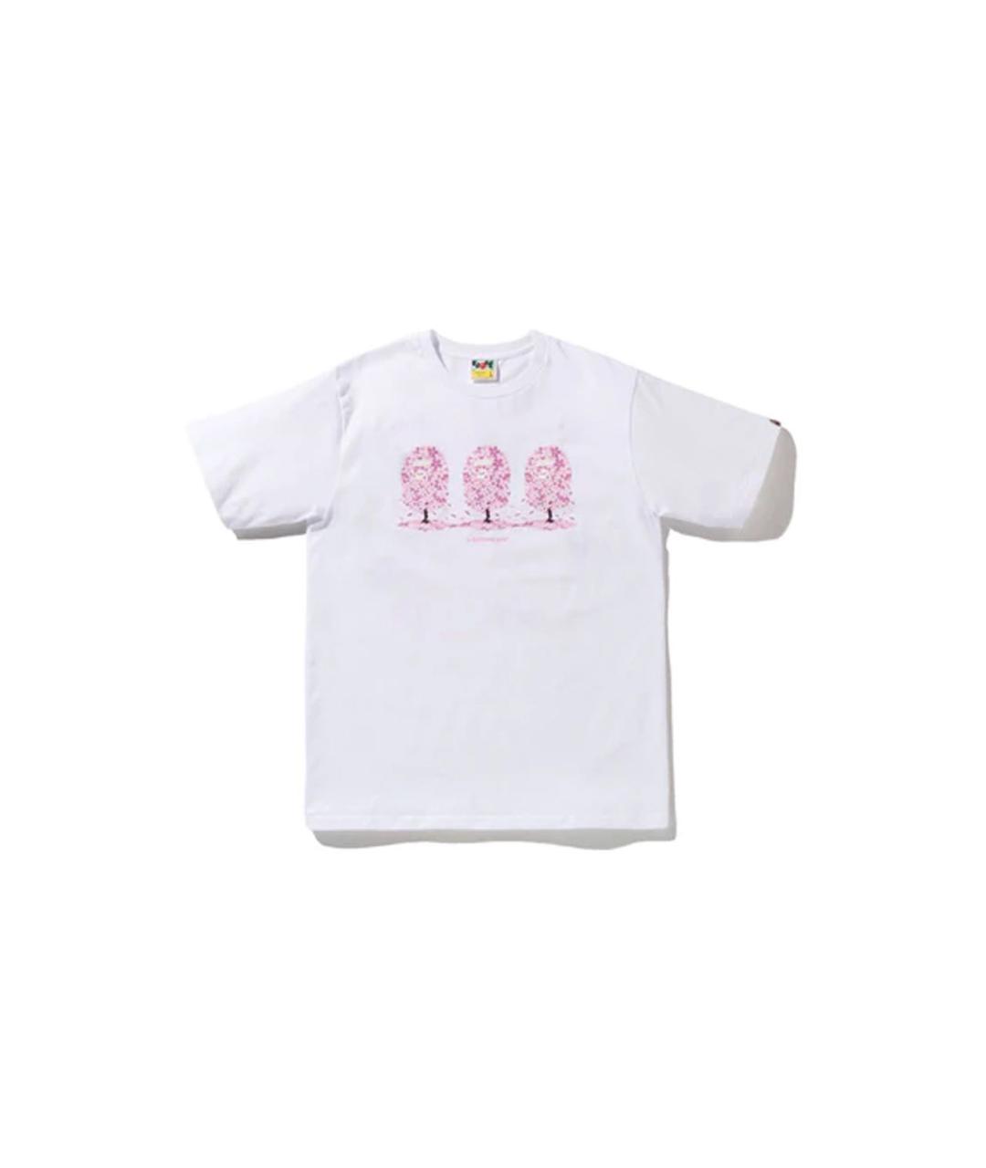 A BATHING APE Белая хлопковая футболка, фото 6