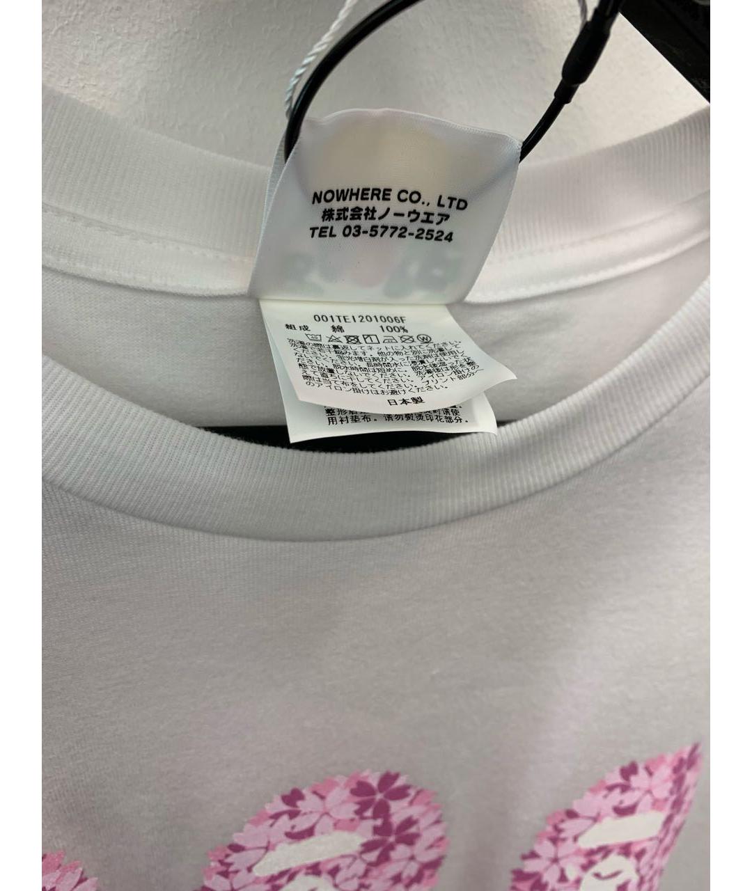 A BATHING APE Белая хлопковая футболка, фото 5