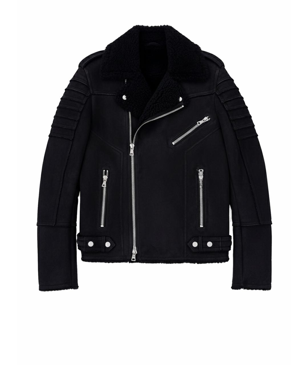 BALMAIN Черная замшевая дубленка/шуба, фото 1