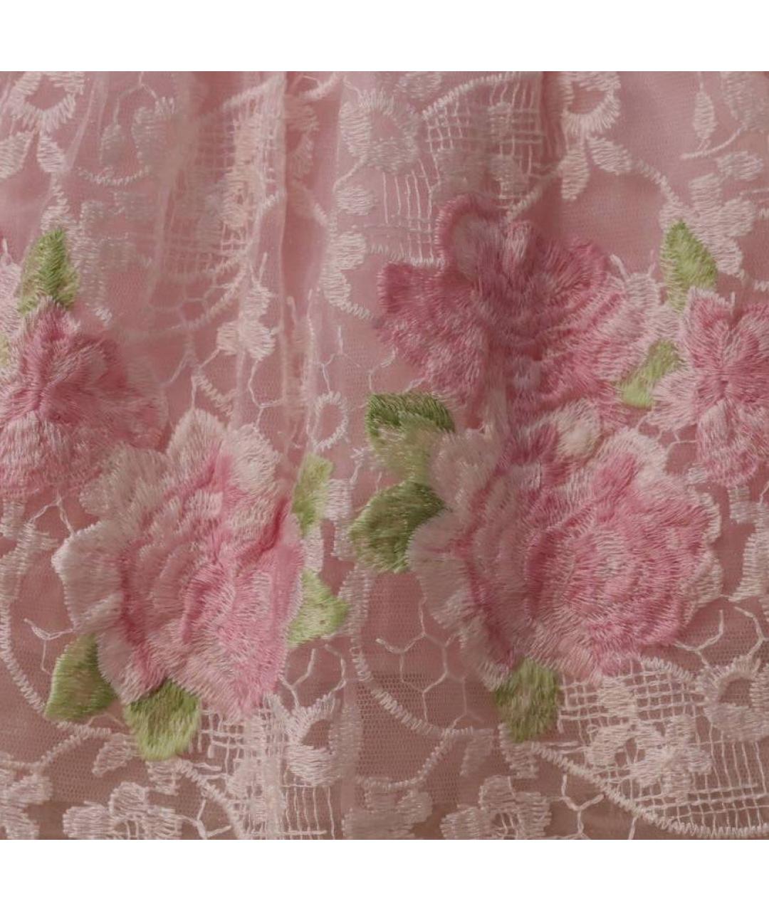 BLUMARINE BABY Розовая хлопковая юбка, фото 3