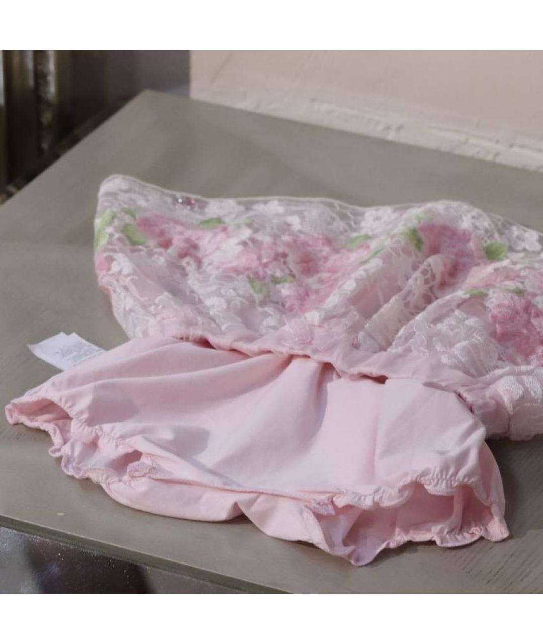 BLUMARINE BABY Розовая хлопковая юбка, фото 6