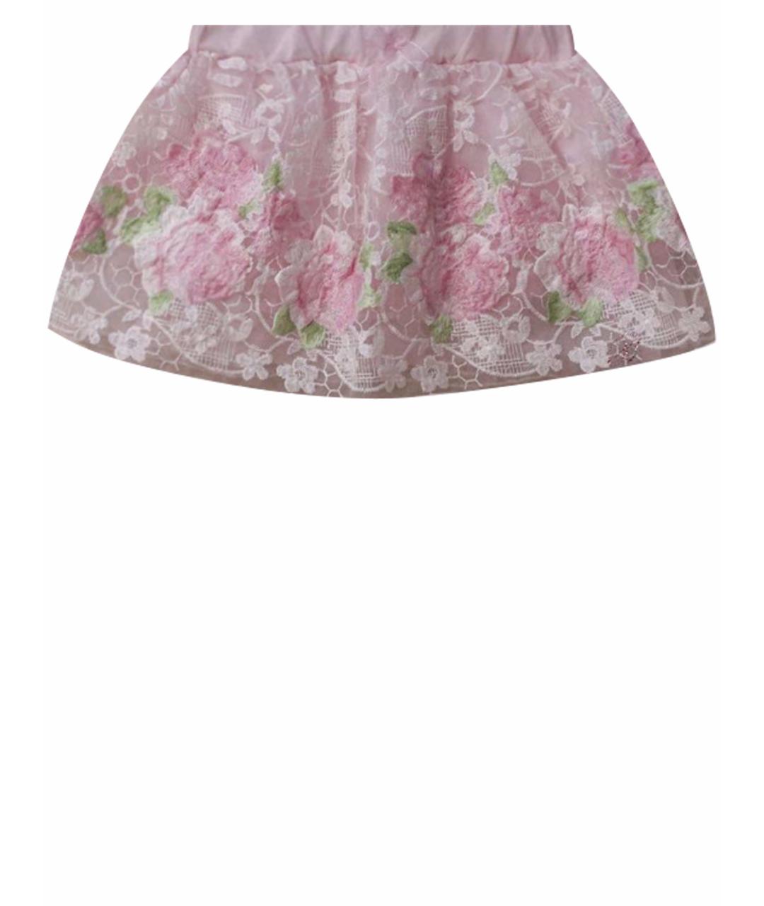 BLUMARINE BABY Розовая хлопковая юбка, фото 1