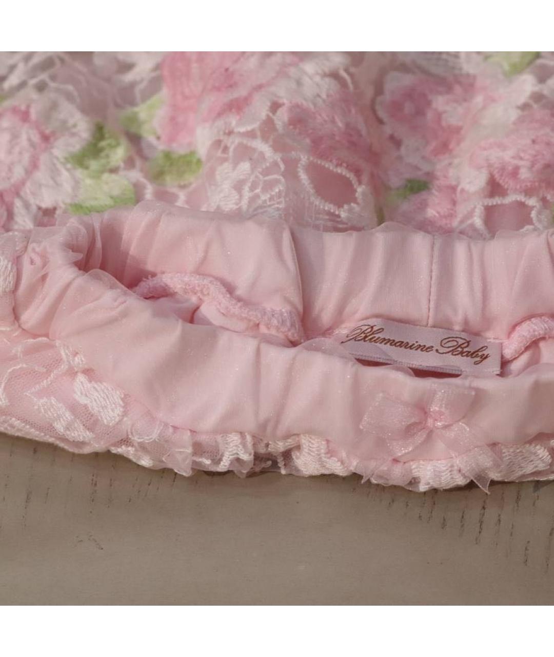 BLUMARINE BABY Розовая хлопковая юбка, фото 4