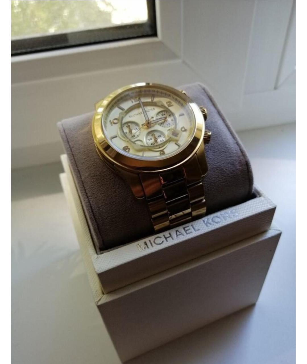 MICHAEL KORS Золотые стальные часы, фото 3