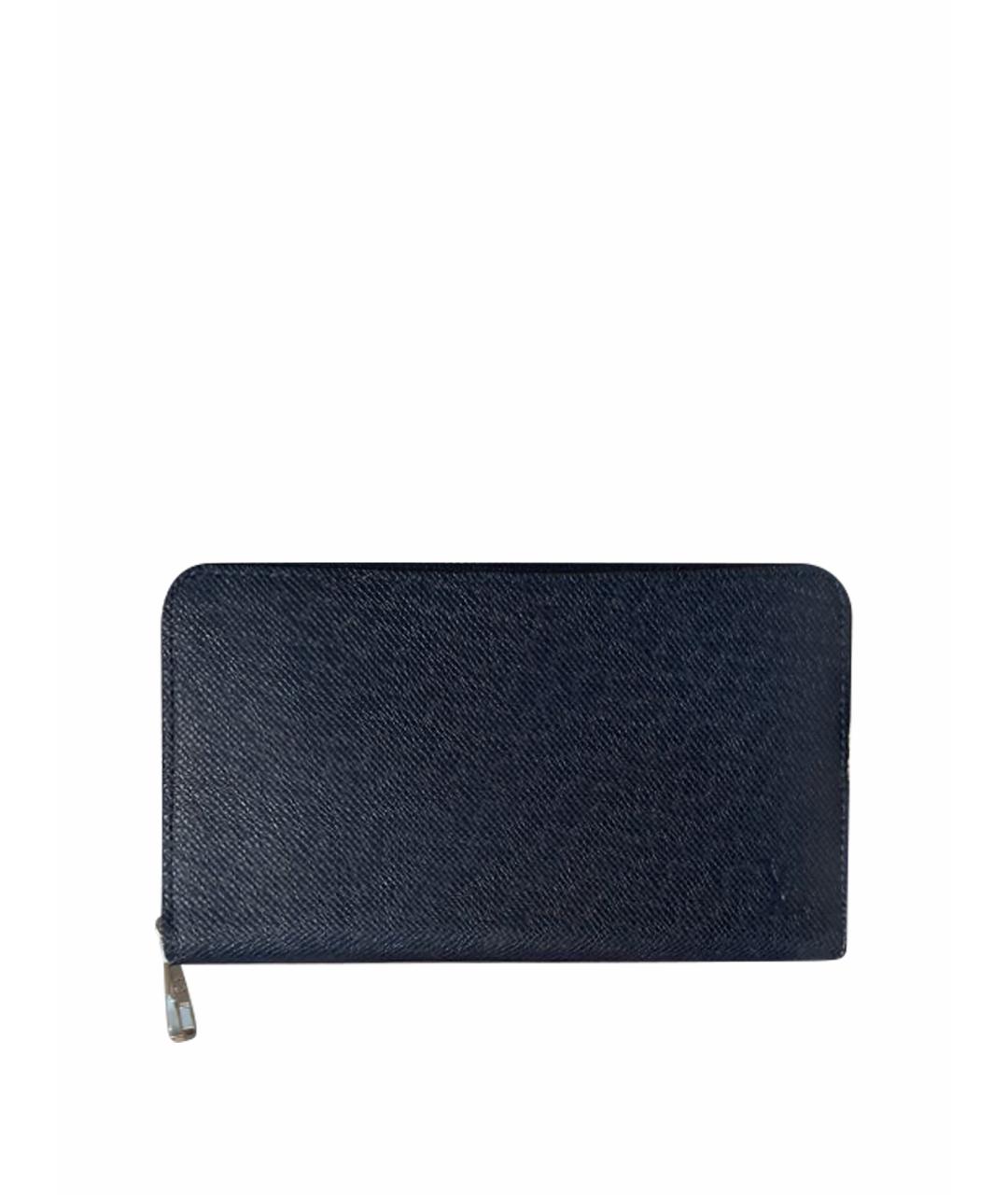 LOUIS VUITTON PRE-OWNED Темно-синий кожаный кошелек, фото 1