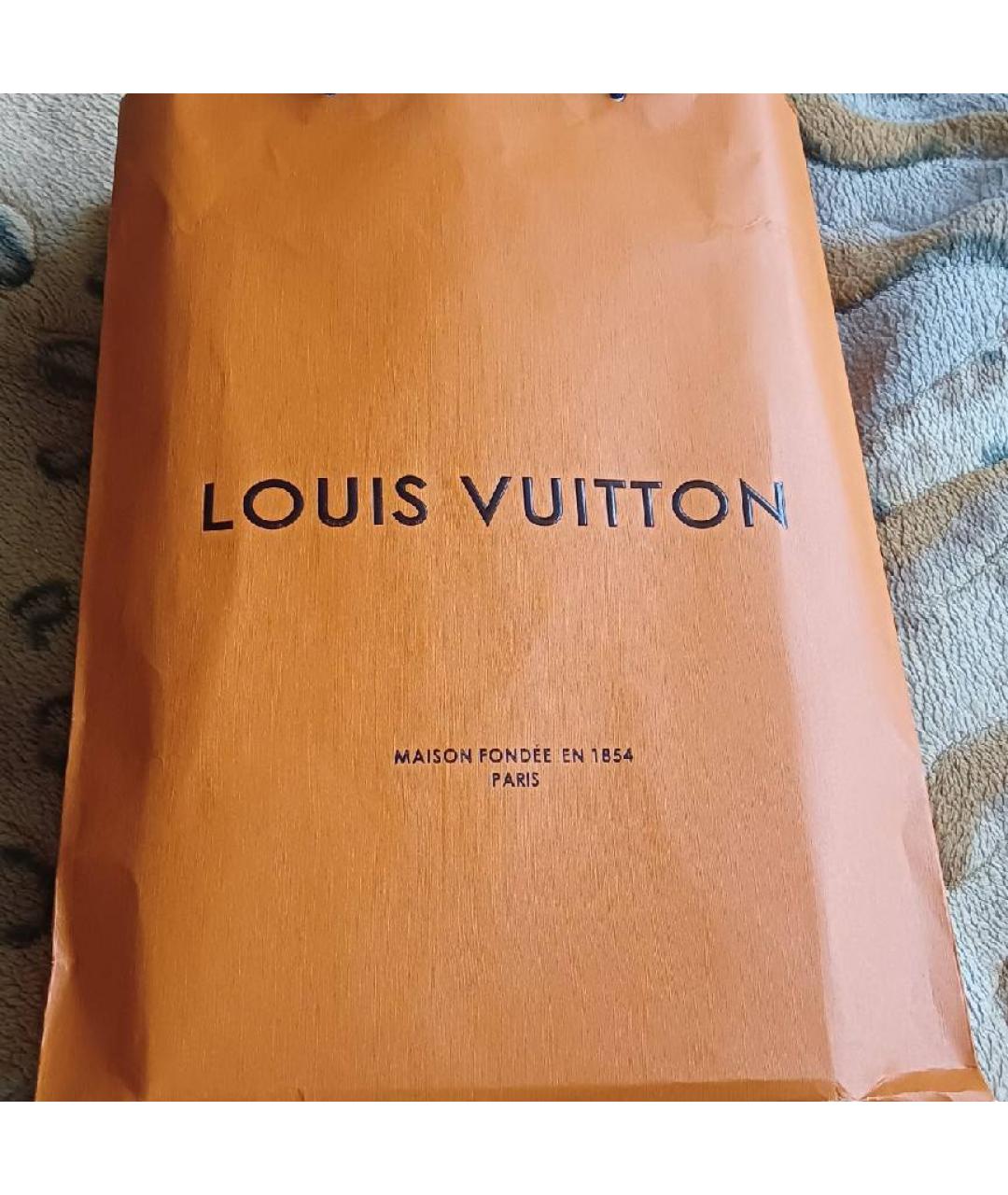 LOUIS VUITTON Темно-синяя кожаная поясная сумка, фото 4