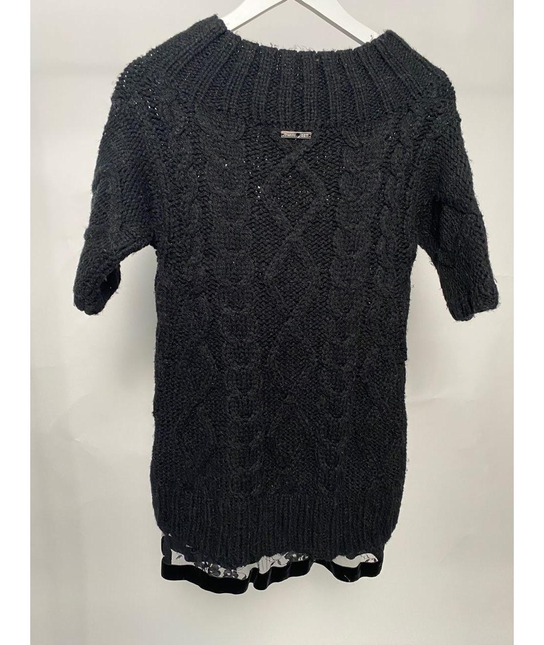 TWIN-SET Черный шерстяной джемпер / свитер, фото 2