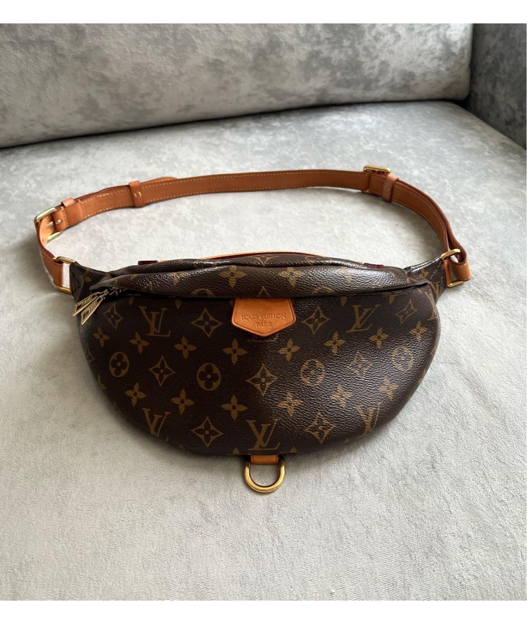 LOUIS VUITTON PRE-OWNED Коричневая поясная сумка, фото 9