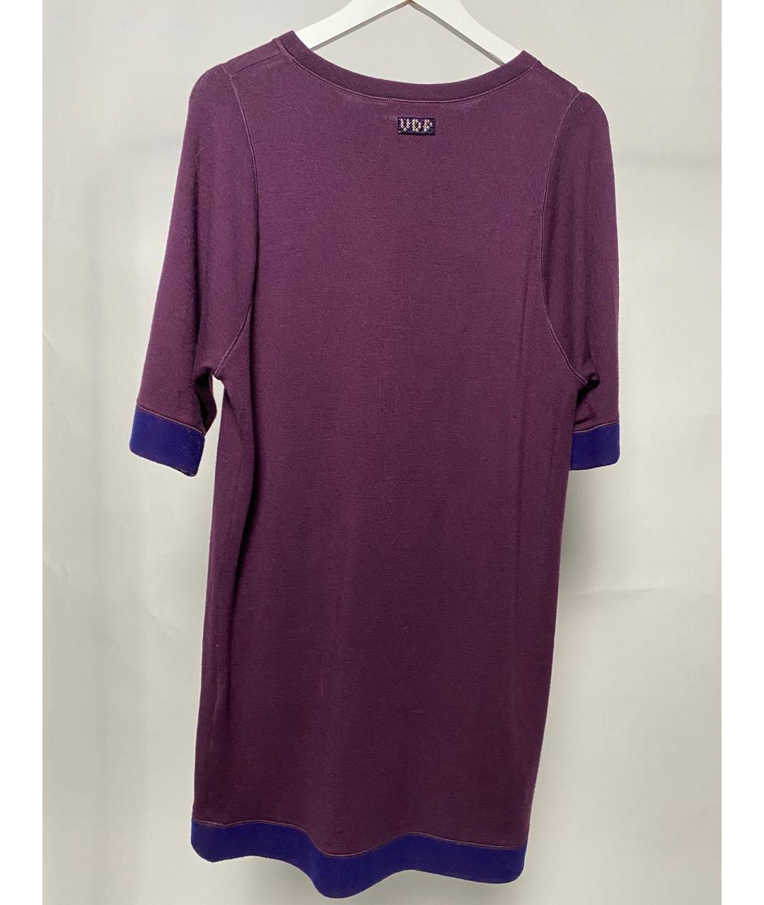 VDP Фиолетовое шерстяное повседневное платье, фото 2