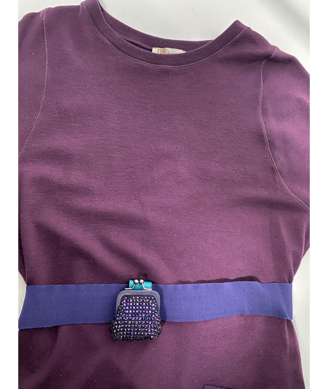 VDP Фиолетовое шерстяное повседневное платье, фото 3