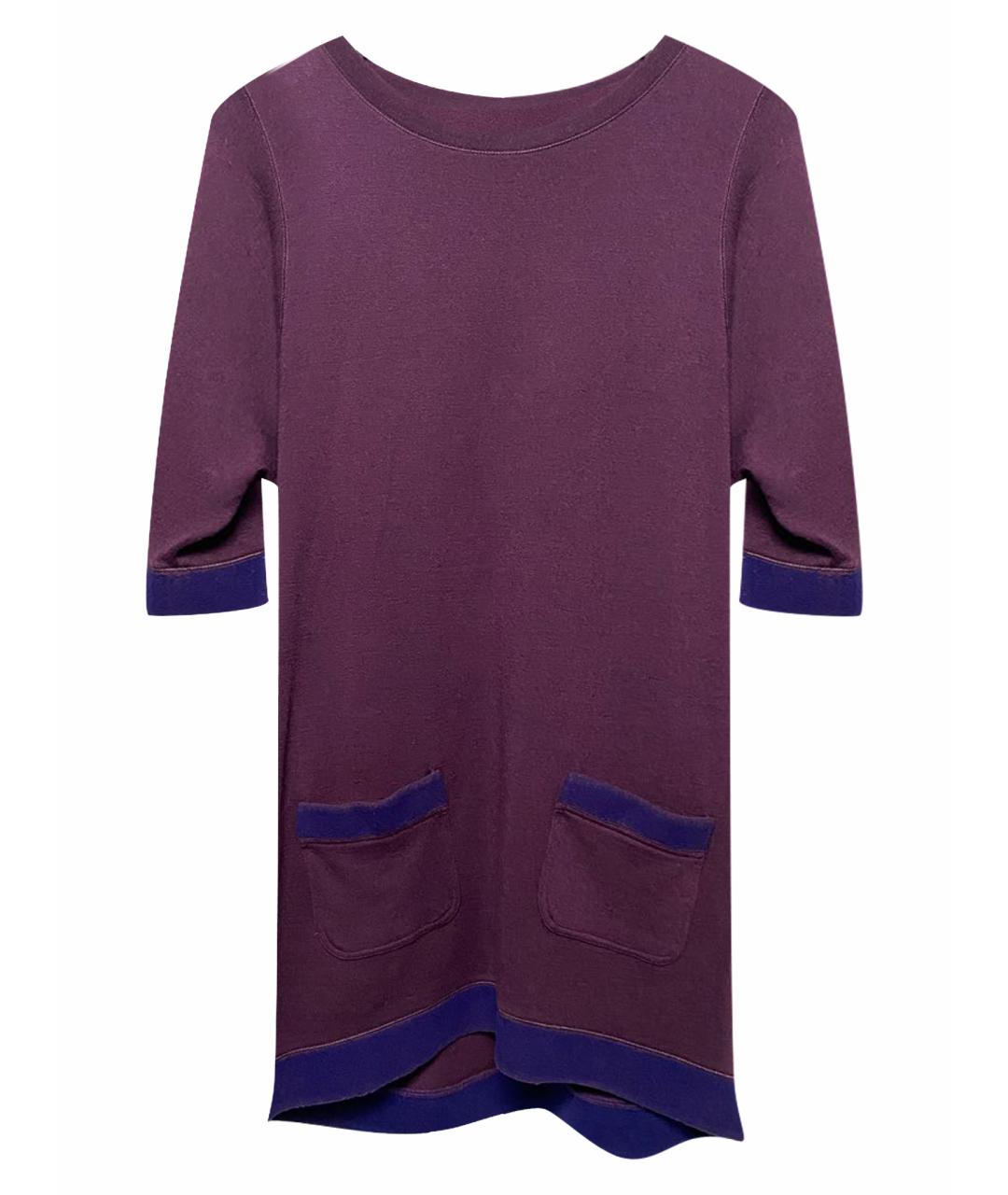 VDP Фиолетовое шерстяное повседневное платье, фото 1