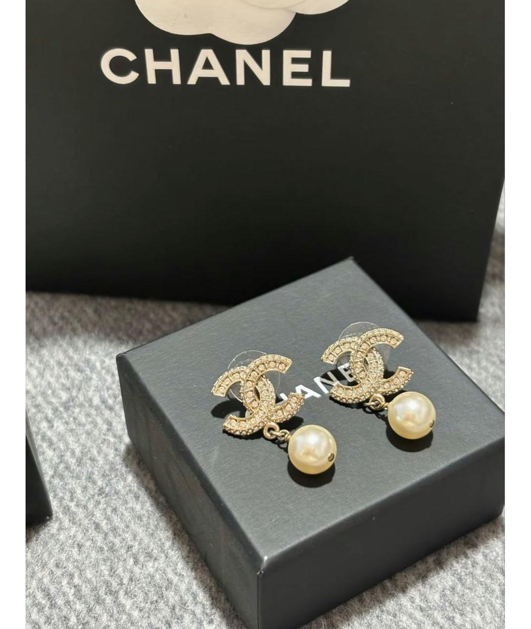 CHANEL PRE-OWNED Золотые серьги, фото 4