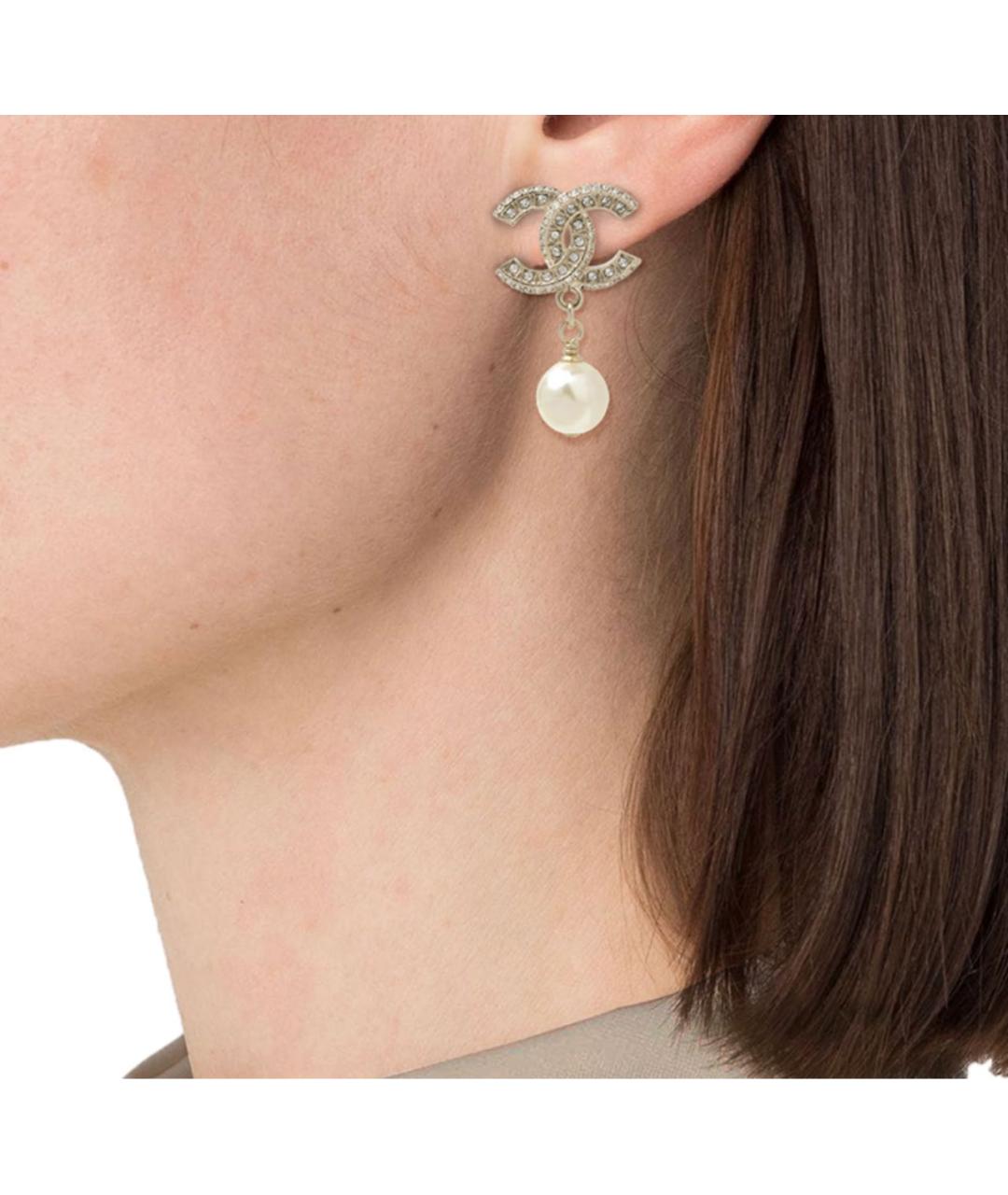CHANEL Золотые серьги, фото 5