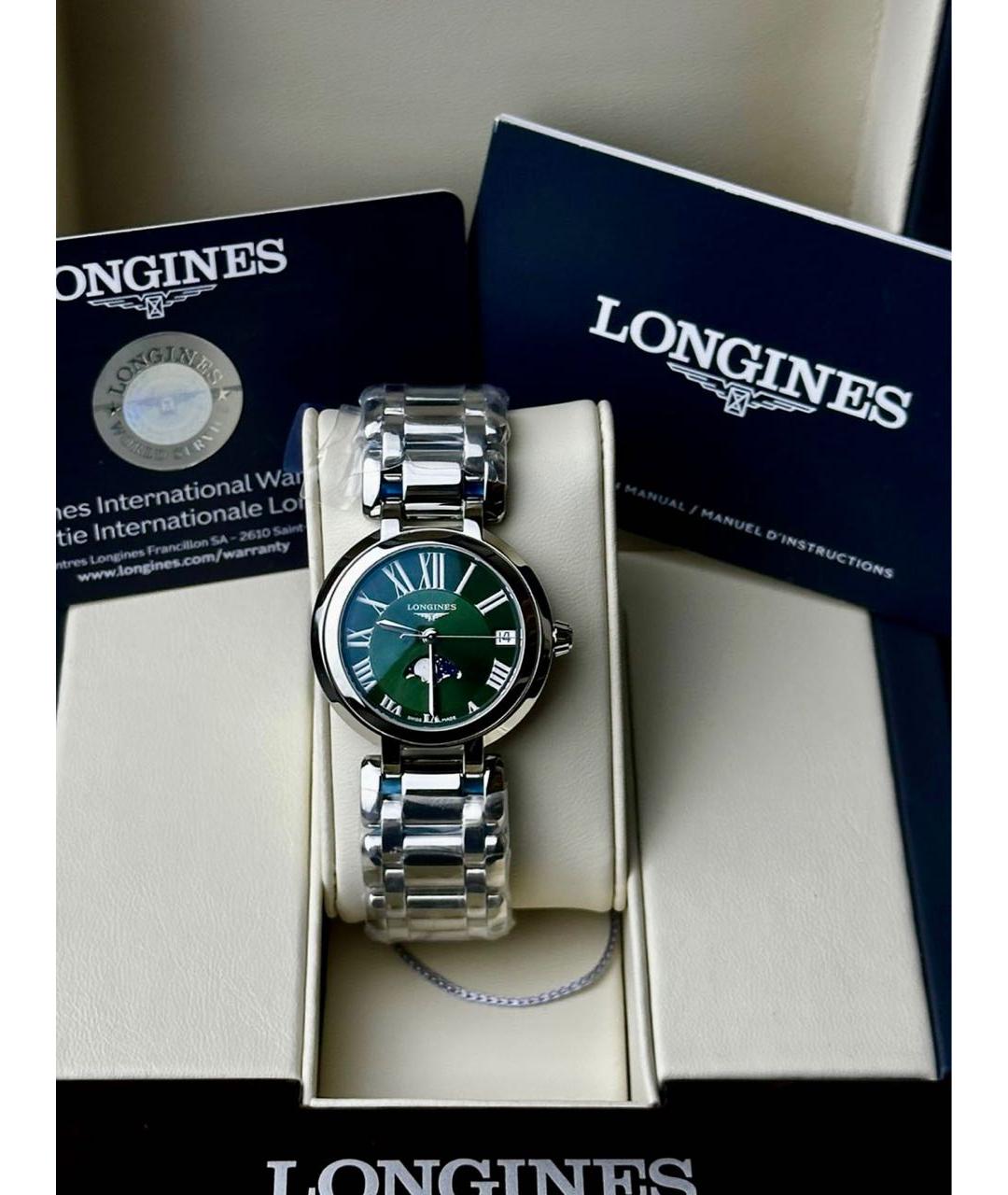 LONGINES Серебряные стальные часы, фото 4