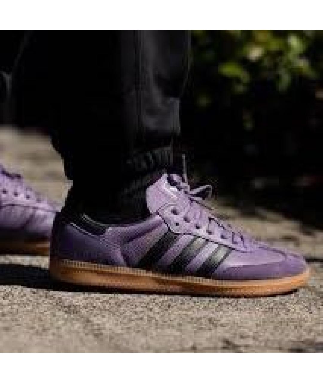 ADIDAS Фиолетовые кожаные кеды, фото 5