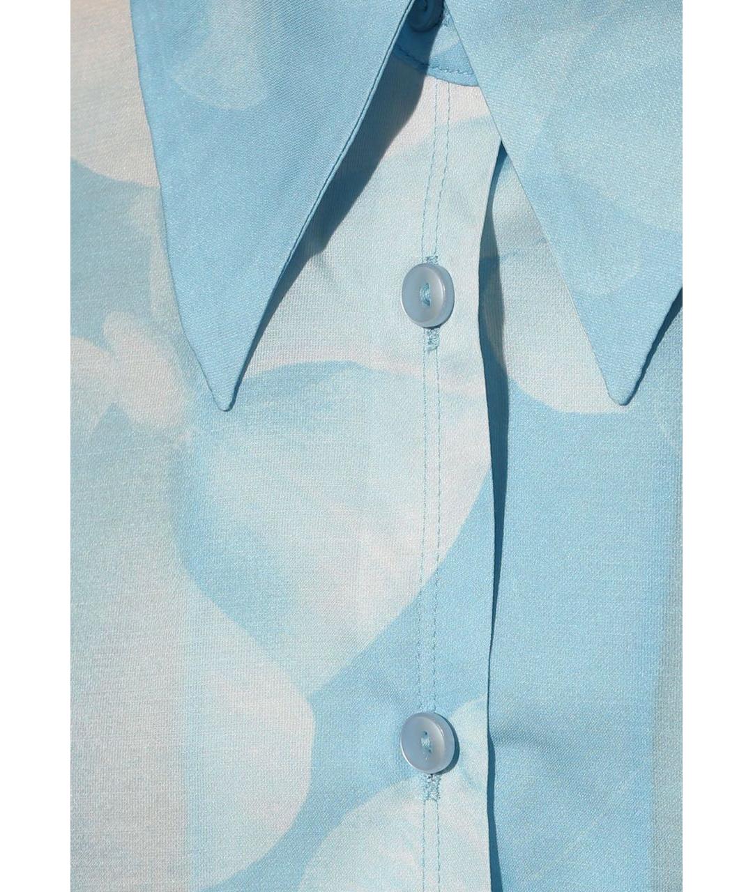 LOW CLASSIC Голубая полиэстеровая блузы, фото 4