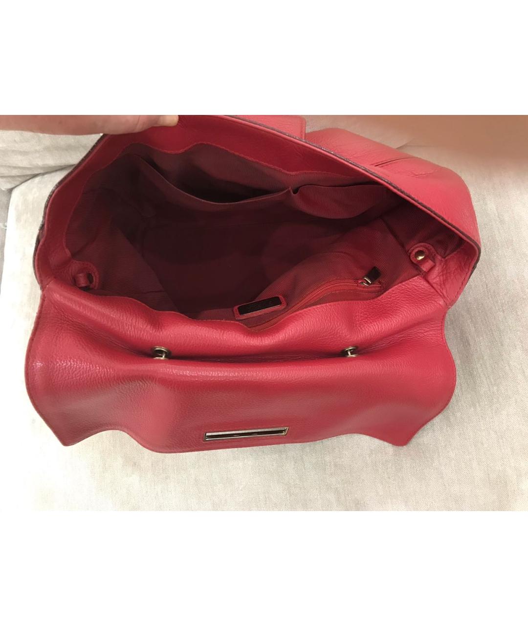 FURLA Красная кожаная сумка через плечо, фото 4