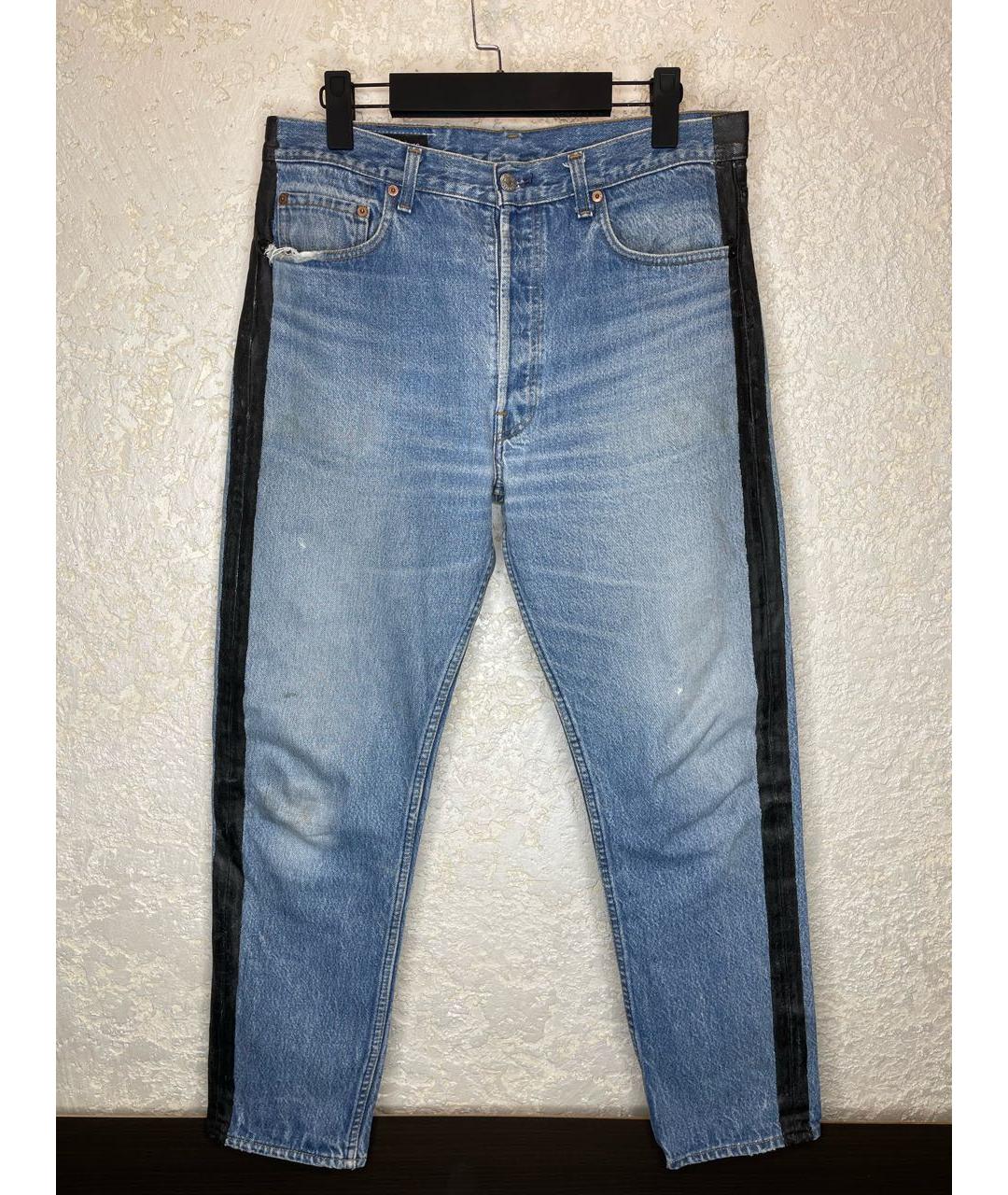 LEVI'S Голубые хлопковые прямые джинсы, фото 9