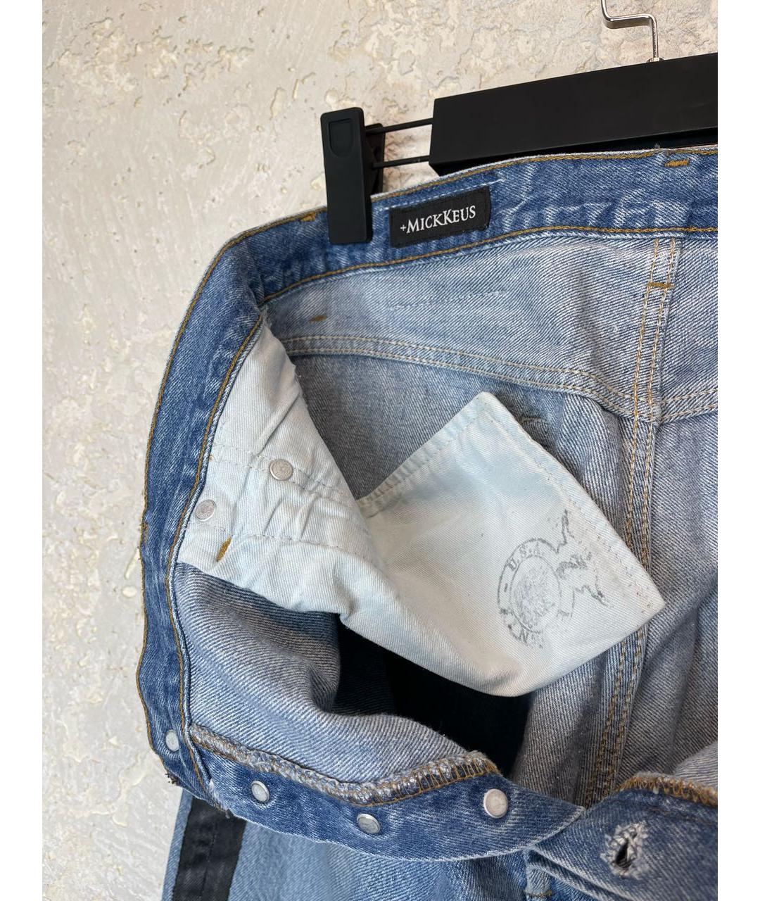 LEVI'S Голубые хлопковые прямые джинсы, фото 6