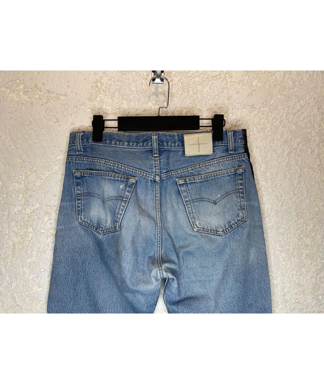 LEVI'S Голубые хлопковые прямые джинсы, фото 5