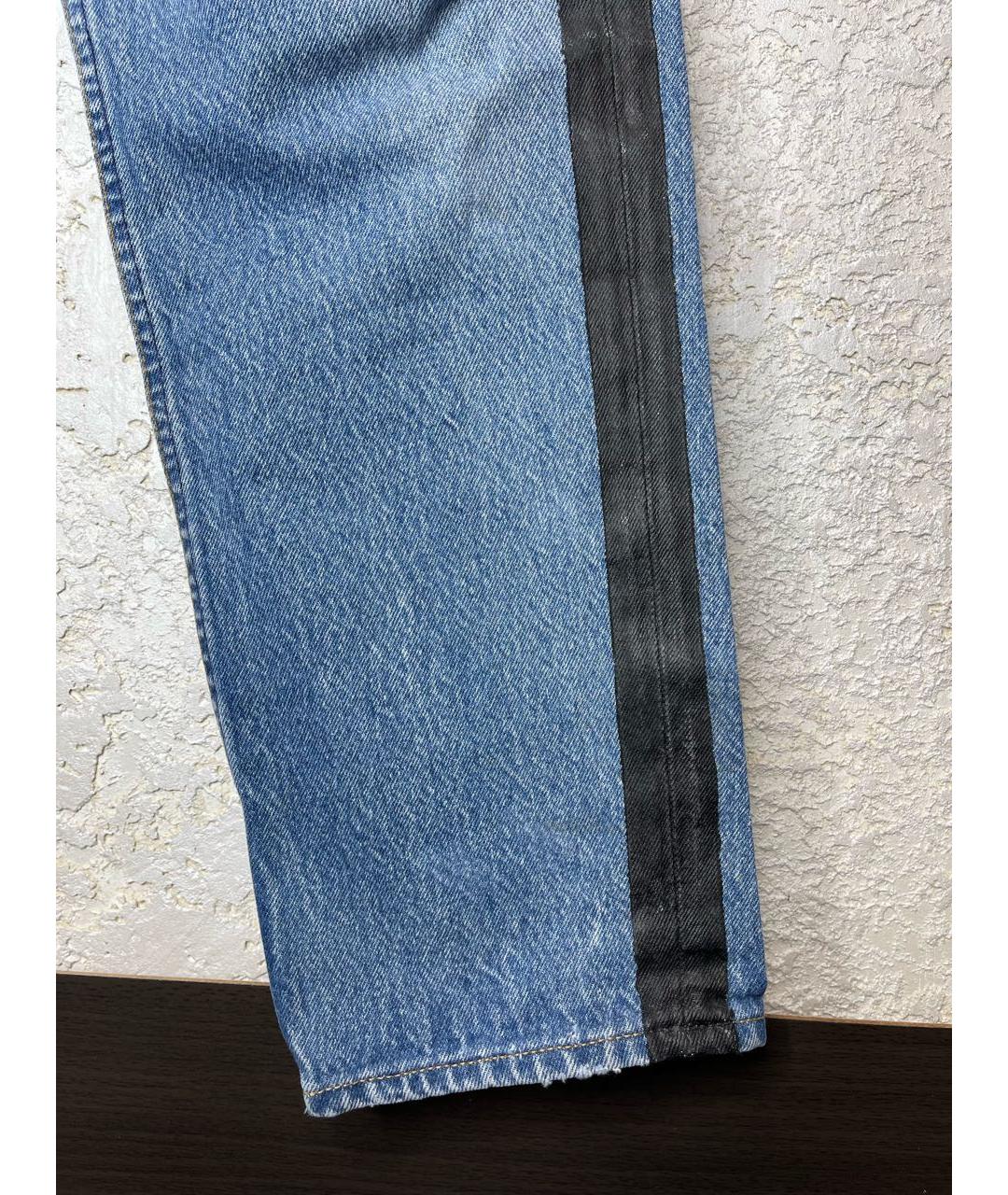 LEVI'S Голубые хлопковые прямые джинсы, фото 3