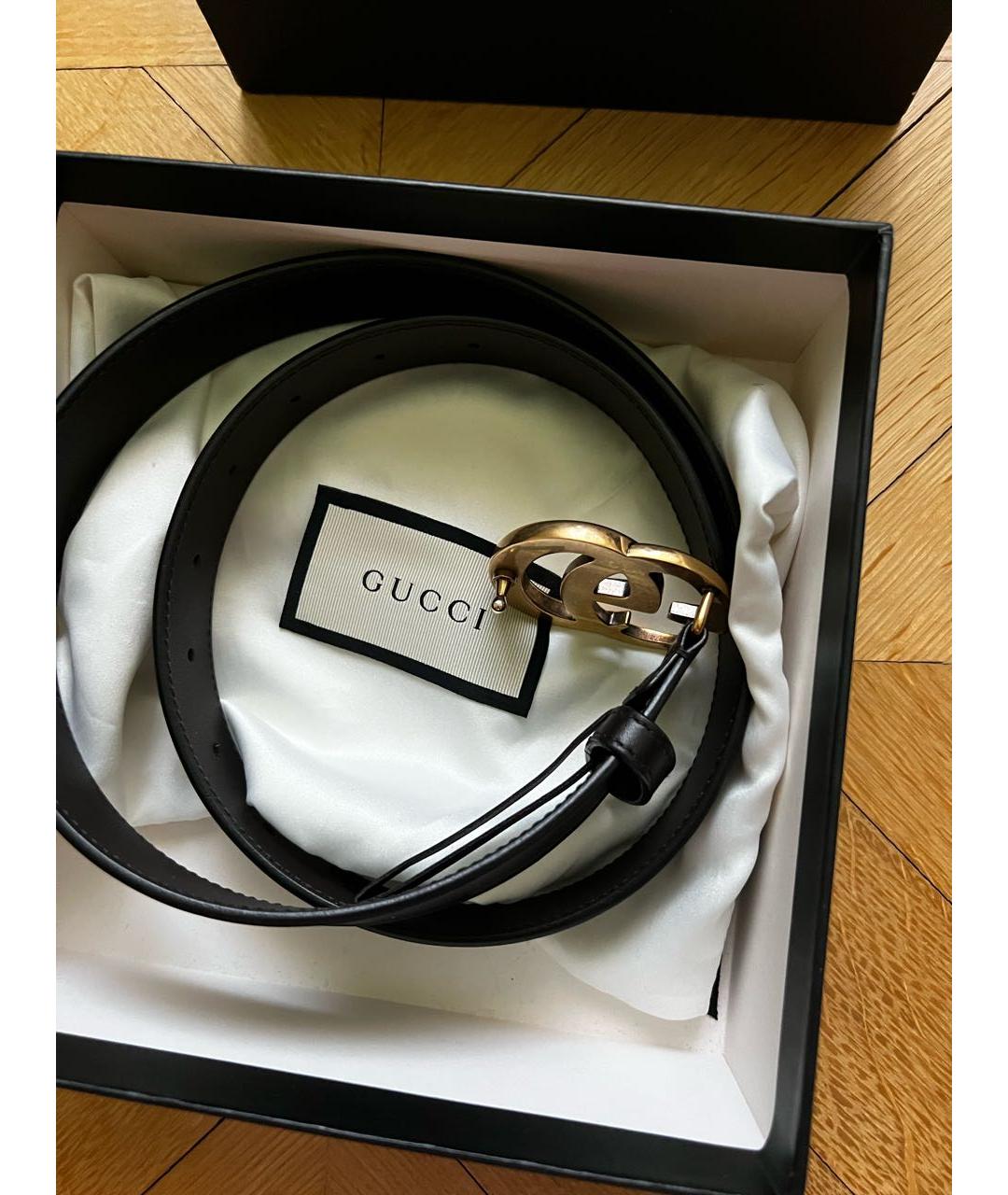 GUCCI Коричневый кожаный ремень, фото 4