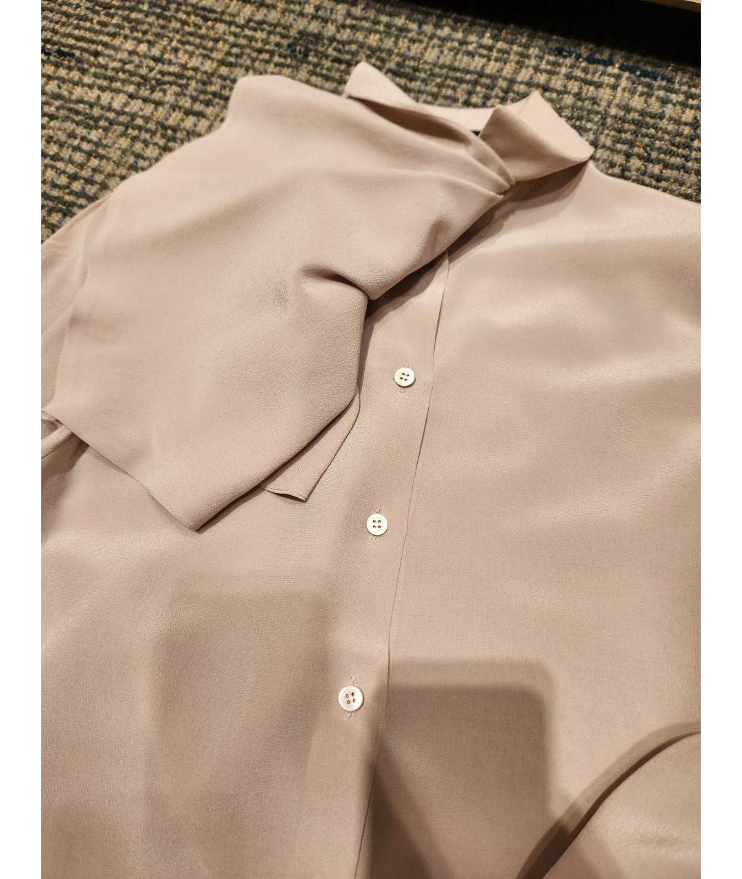 KITON Бежевая шелковая блузы, фото 5