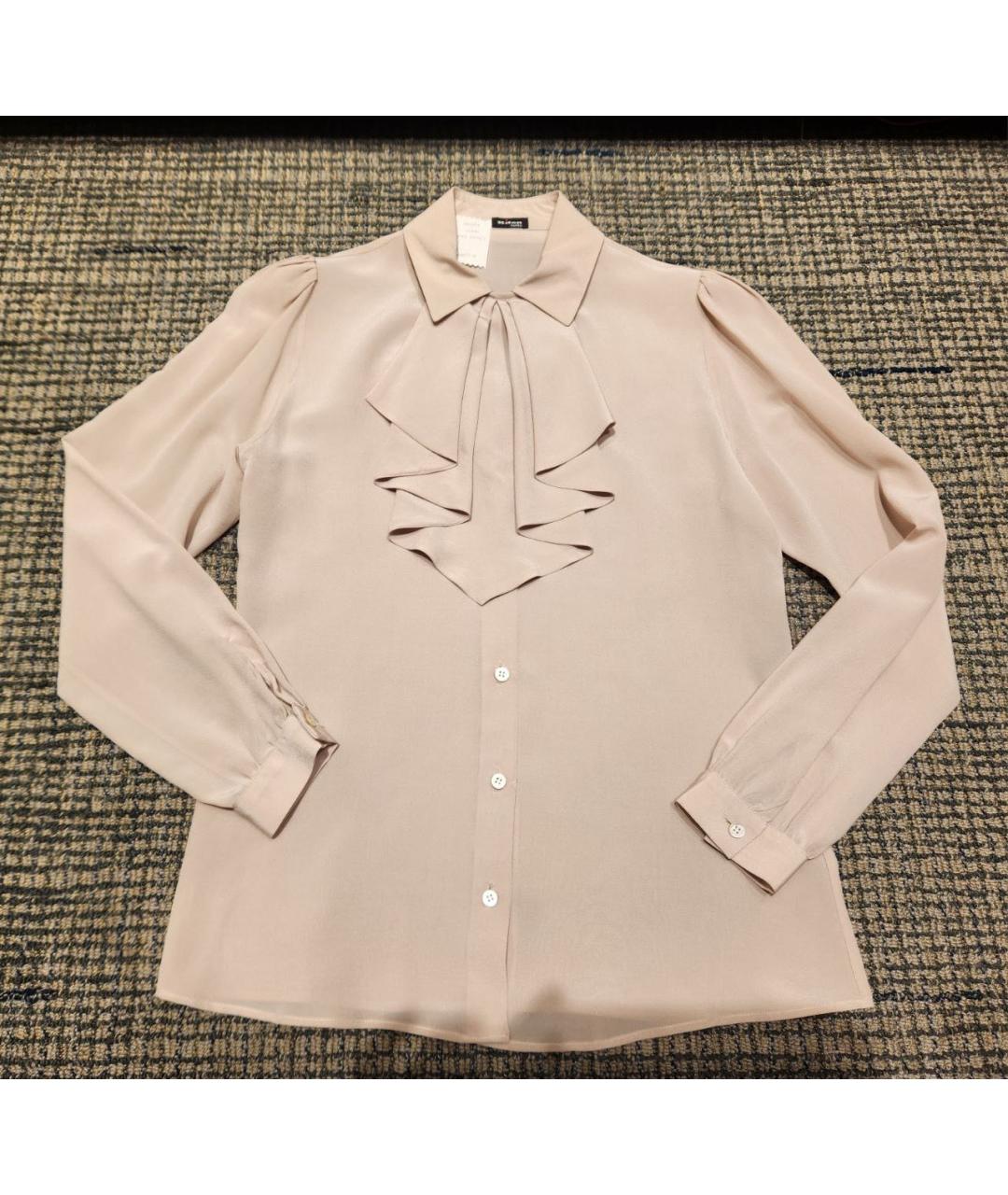 KITON Бежевая шелковая блузы, фото 6
