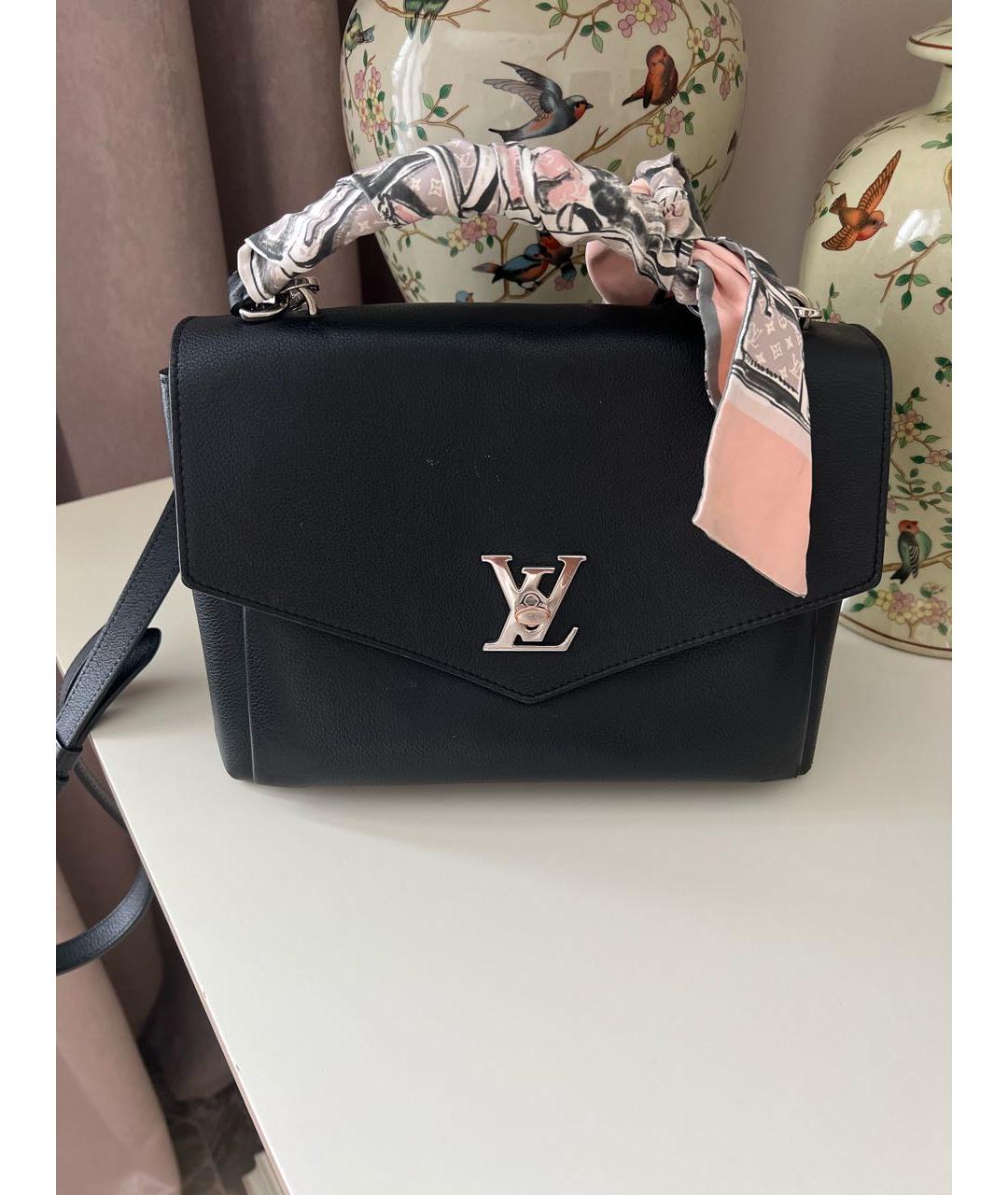 LOUIS VUITTON PRE-OWNED Черная кожаная сумка через плечо, фото 5