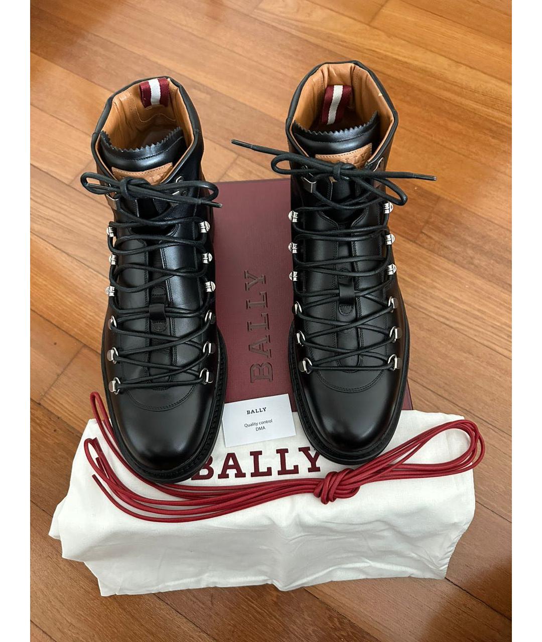 BALLY Черные кожаные высокие ботинки, фото 2