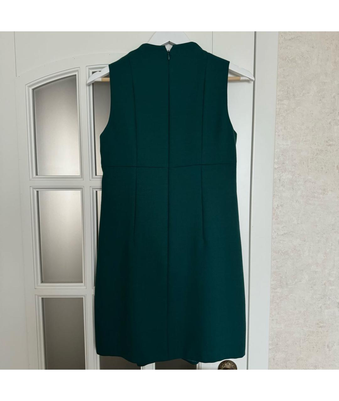 CARVEN Зеленые шерстяное платье, фото 2