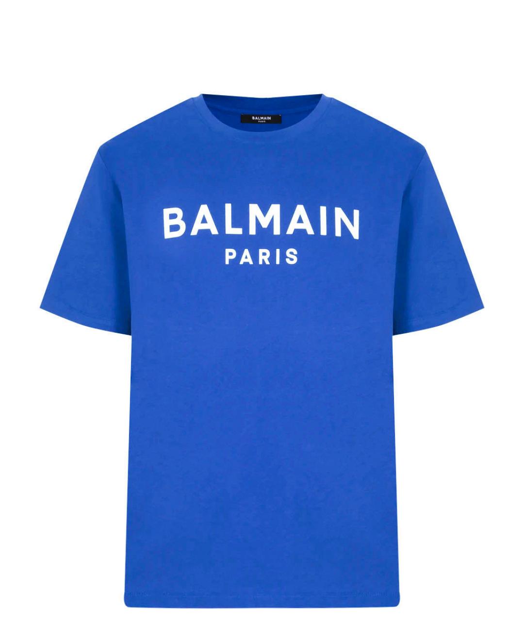 BALMAIN Синяя футболка, фото 1