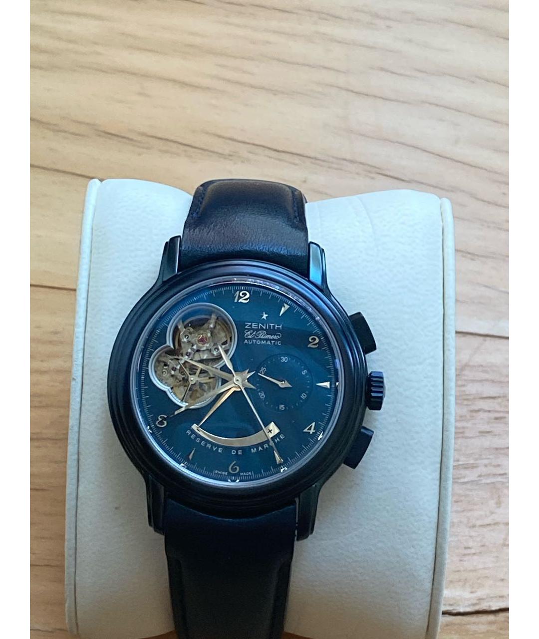 ZENITH Темно-синие стальные часы, фото 2