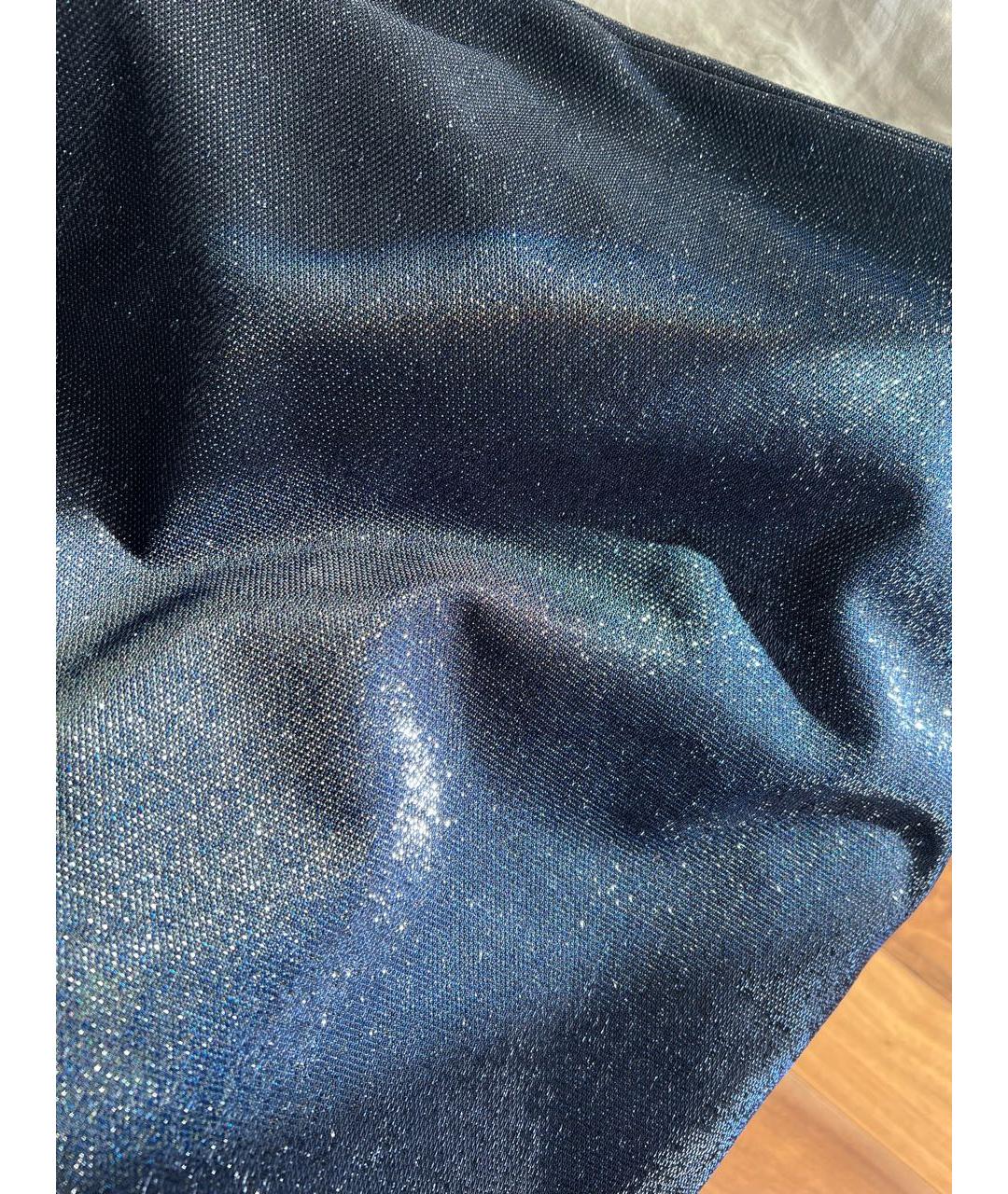 JIL SANDER Темно-синее вискозное платье, фото 6