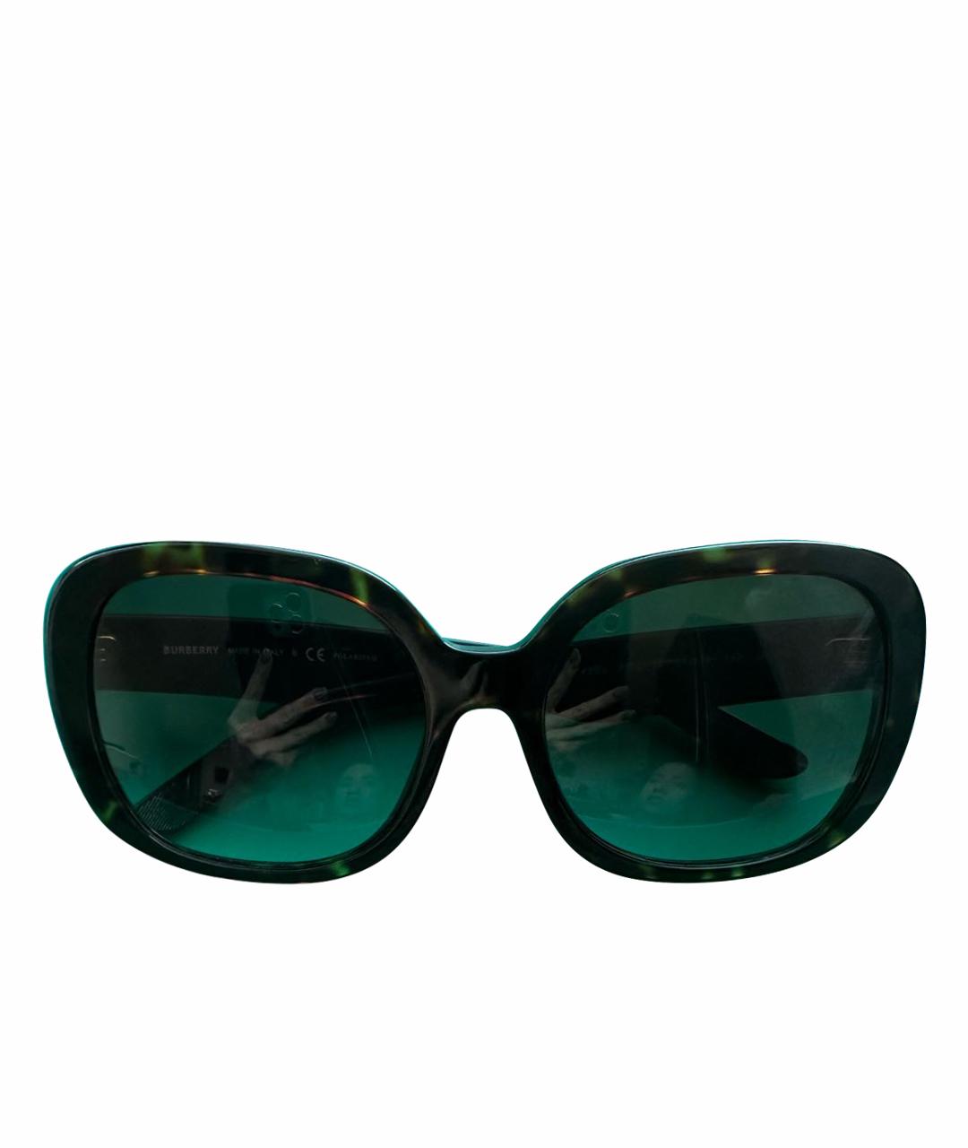 BURBERRY Коричневые пластиковые солнцезащитные очки, фото 1