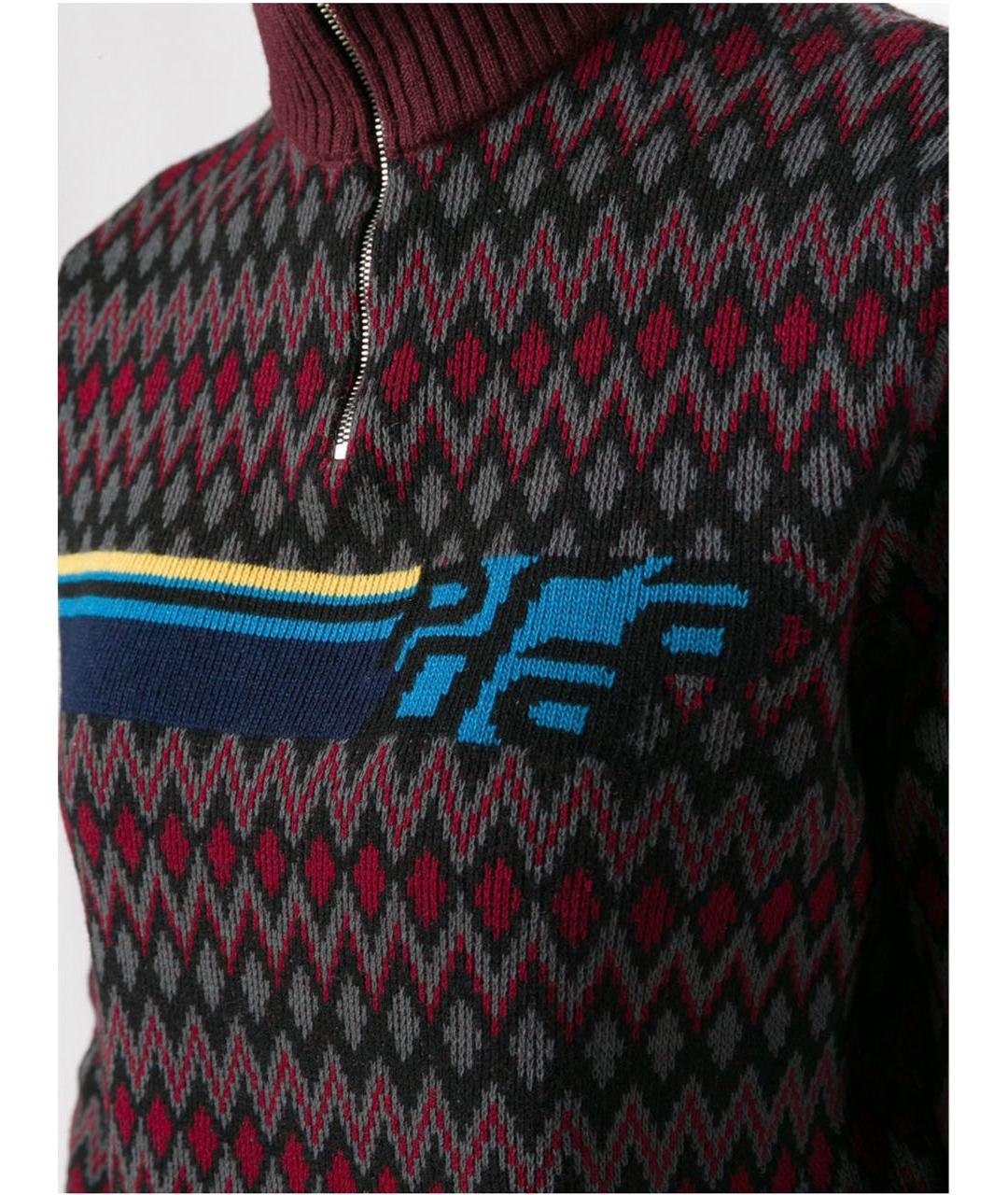 PRADA Бордовый шерстяной джемпер / свитер, фото 6