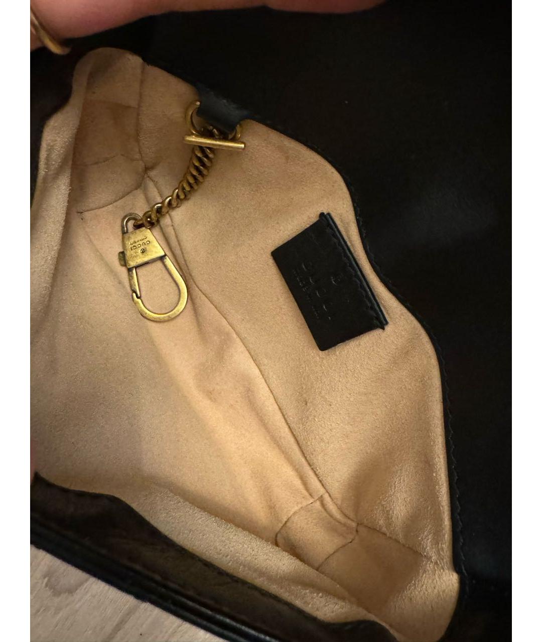 GUCCI Черная кожаная сумка через плечо, фото 8