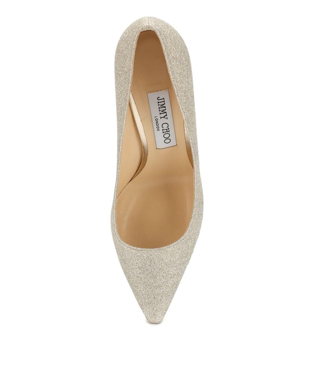 JIMMY CHOO Серебряные кожаные туфли, фото 5