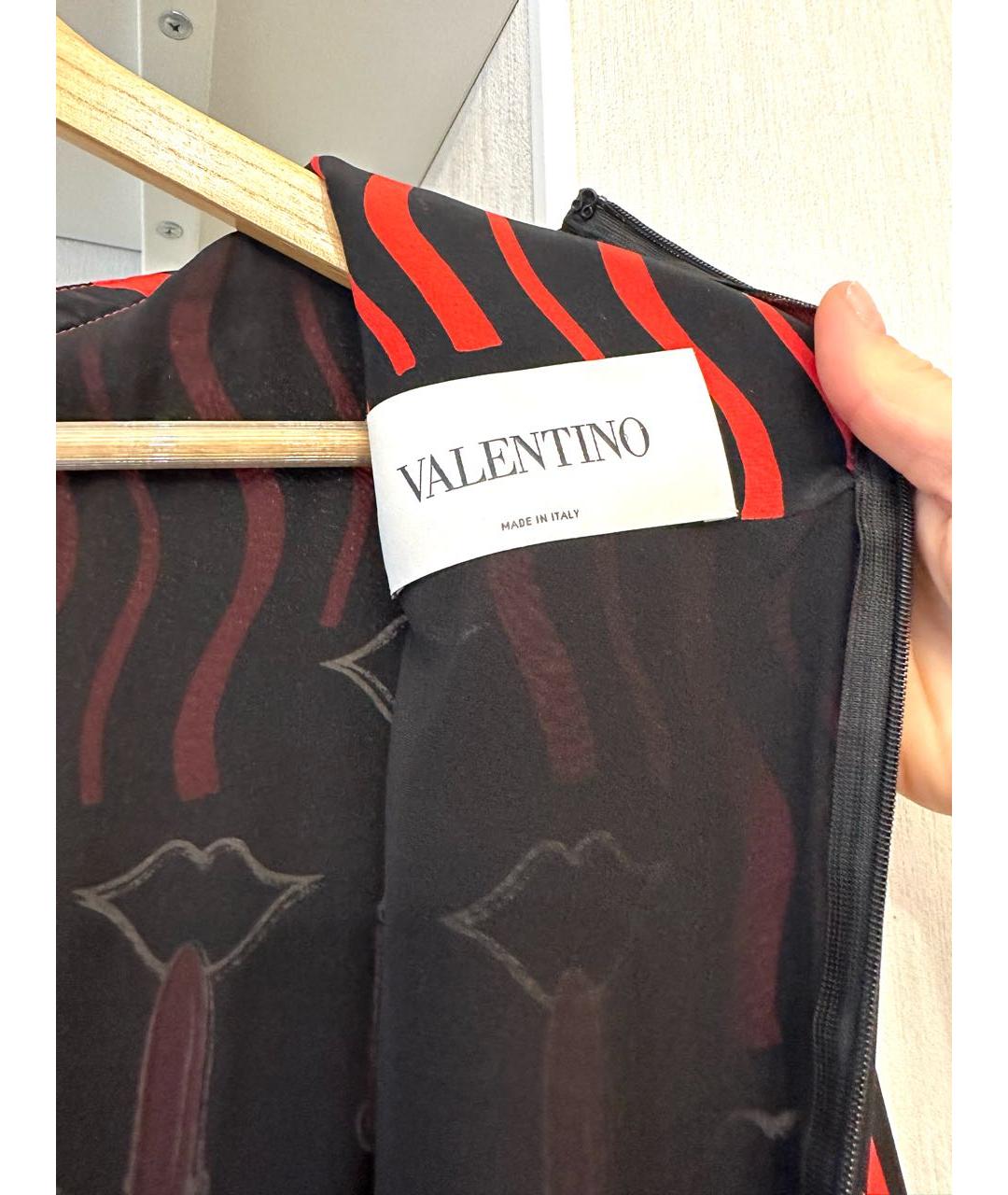 VALENTINO Красное вискозное коктейльное платье, фото 5