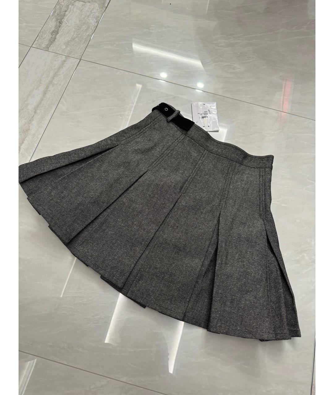 CHRISTIAN DIOR PRE-OWNED Серая хлопковая юбка мини, фото 2