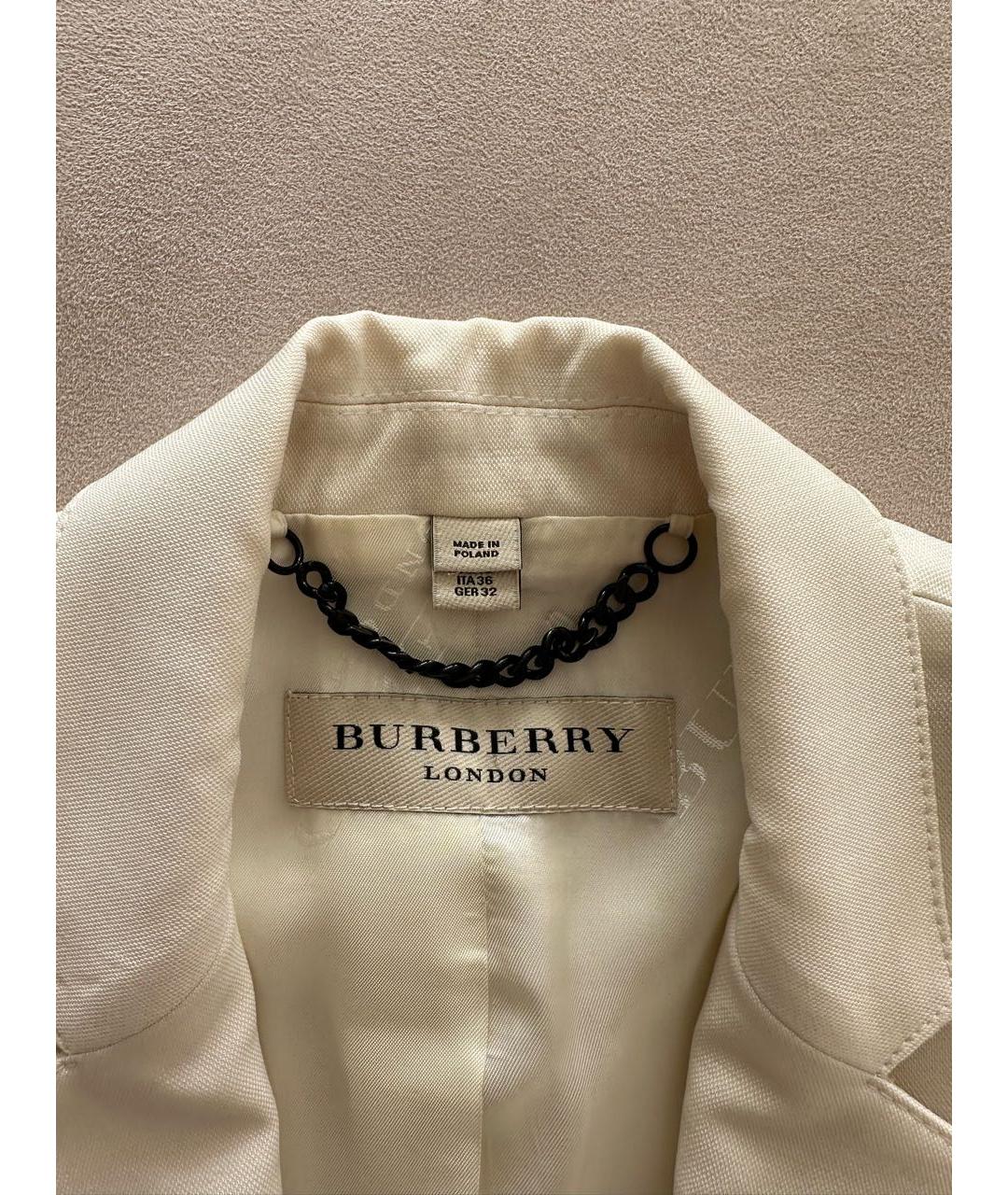 BURBERRY Бежевый жакет/пиджак, фото 3