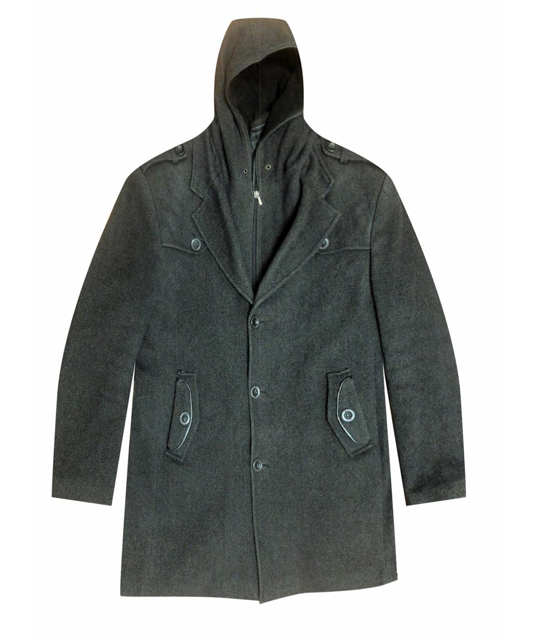 BRIONI Серое шерстяное пальто, фото 1