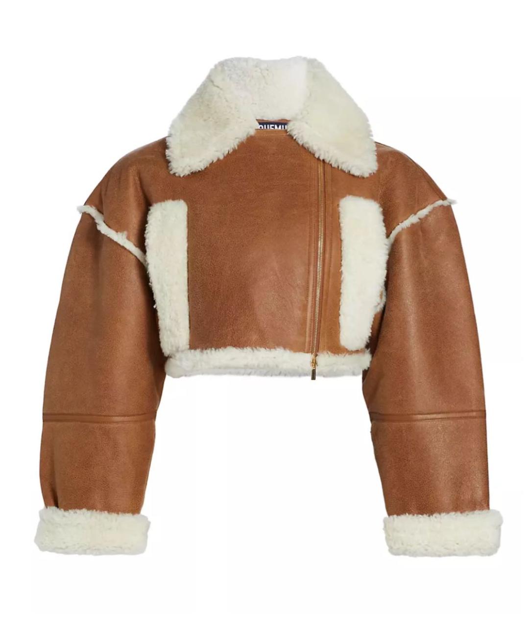 JACQUEMUS Коричневая замшевая дубленка, фото 1