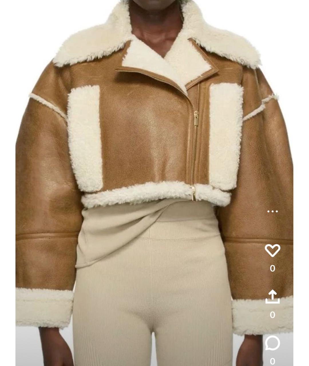 JACQUEMUS Коричневая замшевая дубленка, фото 4