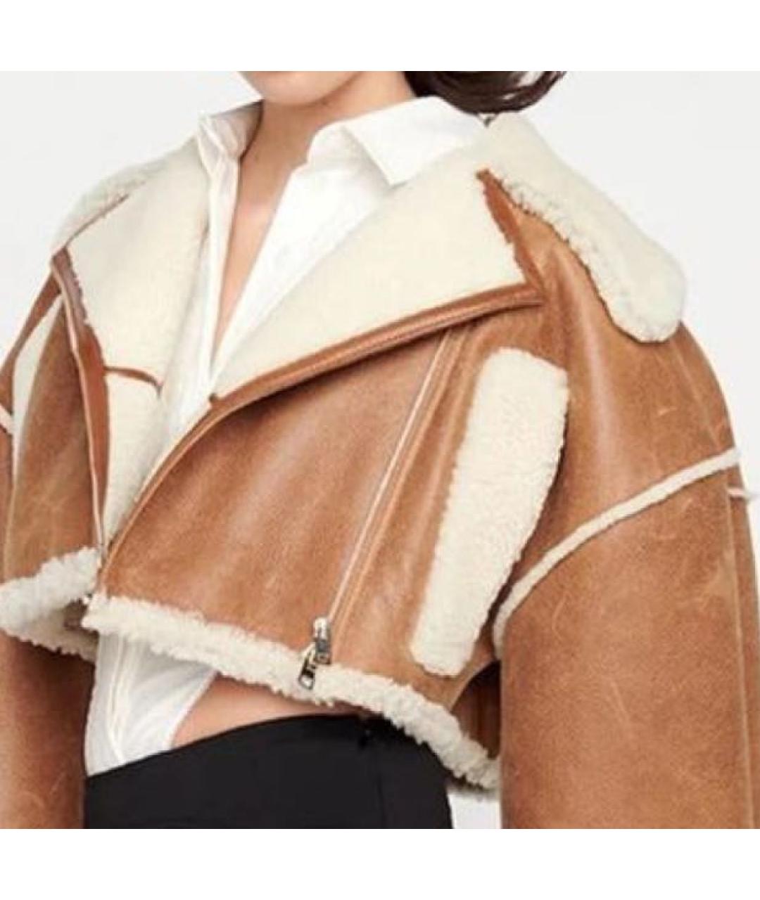 JACQUEMUS Коричневая замшевая дубленка, фото 2