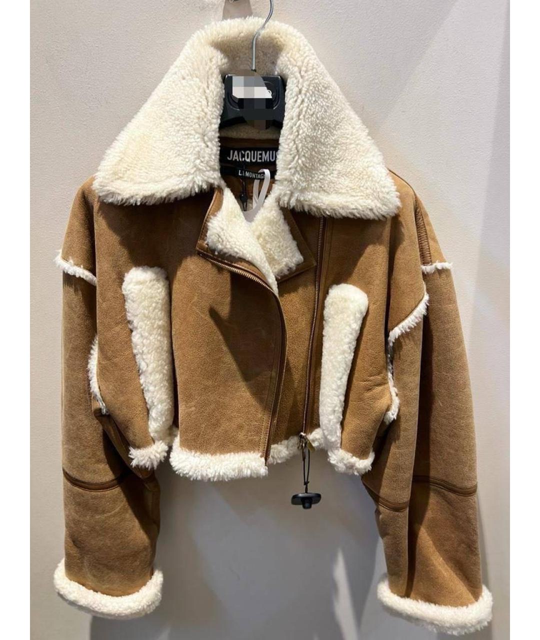 JACQUEMUS Коричневая замшевая дубленка, фото 3